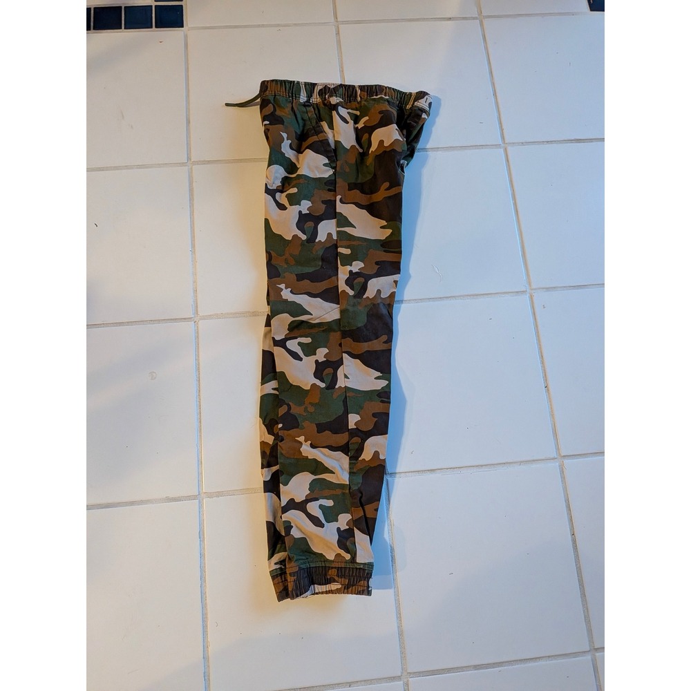 Wonder Nation Boys XL 14-16 Camo Jogger Pants Green Brown Woodland